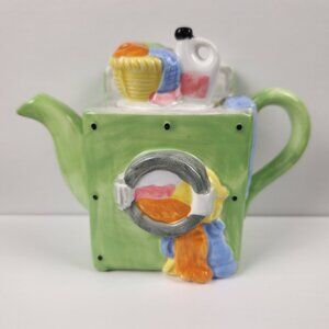 Cooks Club Novelty Washing Machine Ceramic Teapot